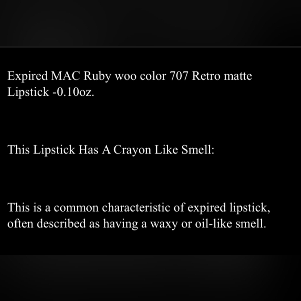 OUT OF DATE! OLD PACKAGING M.A.C Ruby Woo Matte Lipstick π - Picture 3 of 9